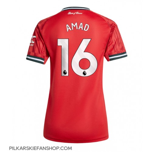 Koszulka piłkarska Manchester United Amad Diallo #16 Strój Domowy dla kobiety 2025-26 tanio Krótki Rękaw Koszulka piłkarska Manchester United Amad Diallo #16 Strój Domowy dla kobiety 2025-26 tanio Krótki Rękaw